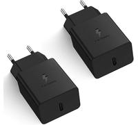 2-Pack Usb C Charger For Samsung Galaxy S23 S22 S21 S20 Fe S10 S9 S8 A54 A53 A52 A51 A50 A34 A14 A12 And Telephone M Series, Pd Fast Charger Universal Mains Adapter