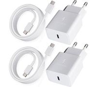 2 Pack USB C Charger with 2 m USB-C Cable for Samsung Galaxy A54 A53 A52 A51 A34 A33 A20e A14 A13 M54 M53 M34 M14 M13 5g S8 S9 S10 S20 S21 FE Plus Phone, 1 5W Type C Fast Charge Charger