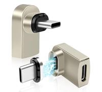 2 Pack USB C Magnet Adapter, 24Pin USB C Winkelstecker 90 grad 240W 48V/5A, 8k@60Hz Videoübertragung, 40 Gbps Datenübertragung, USB C 90 Grad Adapter für MacBook Pro/Air/Steam Deck/PSVR2/ROG Ally