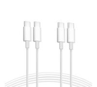 2 Pack USB-C to USB-C Cable 2M 100W 5A Fast Charging Cable Charger Cable White for Apple MacBook Pro, iPad Pro, iPhone 15, iPhone 16, Samsung Galaxy, Google Pixel, Xiaomi, Kindle