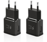 2 Pack USB Chargers Compatible with Samsung Galaxy S21 S20 S10 S9 S8 S7 S6 Edge/Plus/Active A15 A13 A14 A34 A55 A54 Note 9/8 and Other Smartphones, Quick Charge USB Mains Adapter
