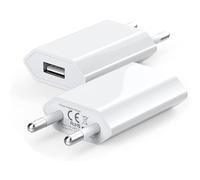 (2 Pack) USB Mural Chargeur Secteur 5V 1A Adaptateur Universel Prise Compatible avec i Phone XS Max XR X 8 7 6 6s 5S Plus, I