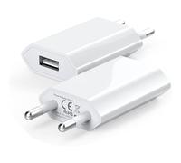 (2 Pack) Usb Mural Chargeur Secteur 5v 1a Adaptateur Universel Prise Compatible Avec Iphone Xs Max Xr X 8 7 6 6s 5s Plus, I Pad Mini, I Pod, Android, Xiaomi, Samsung, Huawei