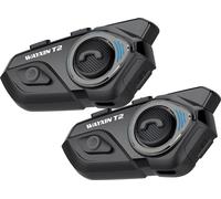 2-Pack WAYXIN T2 Motorcycle Headset, Motorcycle Intercom Communication System for 15 Hours Working Time Bluetooth Motorcycle Headset with 100m Range Motorcycle Headset with Intercom System