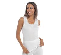 2 Pack Womens Hot Stuff Co Thermal Built Up Strap Vest White Large