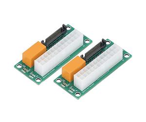 2 Packs 24PIN Power Supply Sync Starter, SATA Dual PSU Adapter Jumper Multiple Power Supply Sync Starter Card Connector pour BTC Miner