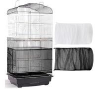 2 Packs Couverture De Cage À Oiseaux Réglable,Housse Cage Oiseau,Jupe De Cage À Perroquet,Attrape-Graine Plume,Housse De Protection En Maille,Jupe Cage Oiseaux,Ventilé Est Antipoussière(L,140-220cm)
