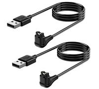 2 Packs de Câbles de Charge pour Garmin Watch Forerunner 55 255 165,Vivoactive 6 5 4,Venu 2 Sq2 3,Fenix 8 7Pro 7,Instinct 3 2 2X, Vivosmart 5,3.3FT/1m Upgraded Lay-flat Charging Cord pour Garmin Watch