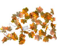 2 packs de cordes de feuilles d'?rable D?corations automnales l?g?res pour la maison Total 13ft 20LEDS blanc chaud aliment ? par piles Guirlande suspendue -Maison��r -Mur Chemin Escalier F?te