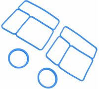 2 Packs de joints d'étanchéité pour Omiebox Silicone Leakproof Lunch Box Airtight Food Container Gasket Replacement Blue