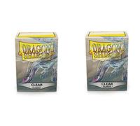 2 Packs Dragon Shield Classic Clear Standard Size 100 ct Card Sleeves Individual Pack
