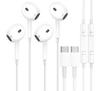 2 Packs Écouteurs Filaires USB-C pour iPhone 16/15 Pro Max Plus,Ecouteurs Intra-Auriculaires Hi-FI Stéréo USB C avec Microphone et Contrôle du Volume pour iPad Pro,Galaxy S23/S22/S21/S20/Ultra