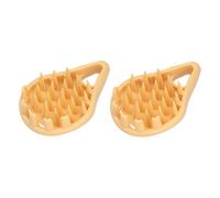 2 Packs Hair Hair Smapp Masger Shampooin Brush Bristles Silicone Hair Scurbber Masseur Hair Care Care Tools pour éliminer les pellicules (Jaune de gingembre)