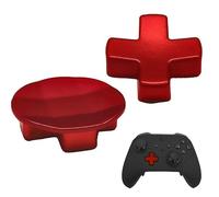 2 Packs Metal D-Pads Set for Xbox Elite Series 2 Controller, Replacement Parts Directional Pad Button Kits for Xbox Controller Series 2 Core/Elite Series 2 Controller(Red)
