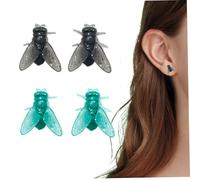 2 Paies Boucles d'oreilles Boucles d'oreilles Funny Novelty Stump 'oreille de mouche réaliste pour femmes bijoux de farce
