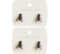 2 Pair Realistic Fly Earrings,Mini Personalized Black Fly Earring,Abstract House Flys Earring,Create Unique Simulation Design Flys Earrings,Funny Novelty Prank Gift (Black*2)