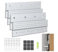 2 Paire 15cm Fixation Miroir Mural s’Emboîtant Mutuellement z Forme | Rail Fixation Miroir Lourd Z Alliage d'Aluminium Fixation Tableau Meuble Suspendu pour Cadre Photo Miroirs Tête De Lit
