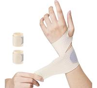 2 Paire Attelle Poignet,Bande Poignet Musculation,Homme et Femme Usage Commun,Dragonne Réglable et Respirante,Ttelle Poignet Gauche et Droit,Poignet Ultra fin Pour le Sport et la vie Quotidienne
