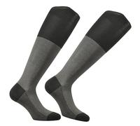 (2 paire) Chaussettes longues pour homme en coton écossais de qualité supérieure avec motif pointu - 100% Made in (Brescia) Italy, fumée., 40-42