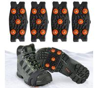 2 Paire Crampons Antidérapant, Glace Traction Antidérapant, Unisexe Crampon Neige pour Chaussure avec 5 Dents, Crampon à Neige Antidérapant pour Marche Randonnée Alpinisme en Hiver Pêche