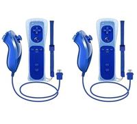 2 paire Manette Wii avec Nunchuck,Wii Contrôleur Wii Télécommande Wii Remote Controller avec Contrôleur Nunchuk