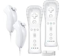2 Paire Manette Wii avec Nunchuck,Wii Contrôleur Wii Télécommande Wii Remote Controller avec Contrôleur Nunchuk