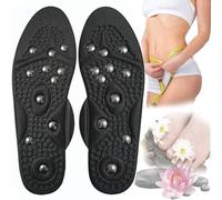 2 Paire Semelles de Massage Magnétique, Semelle Reflexologie Plantaire, Semelles de Chaussures d'acupression d'aimant Santé Semelles de Massage de Thérapie Magnétique Chaussures,S,2 Pairs