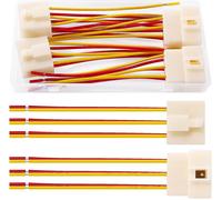 2 Paires 6.3mm 6 Broches Automobile Connecteur,Connecteur de Électrique Mâle et Femelle avec Câble 100 mm 18 AWG,pour Moto,Vélo,Voiture,Bateau