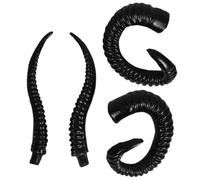 2 Paires Accessoire de Déguisement Cornes de Chèvre Réalistes | Fixation Facile, Texture Naturelle et Aspect Vivant, pour Théâtre, Fêtes à Thème, Cosplay et Bandeaux