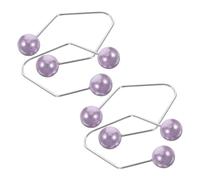 2 Paires Appareil à Fossettes Joues en Alliage, pour Visage | Surface Polie, Format Léger et Souple, Couleur Pourpre, pour Beauté Sourire et Exercice Facial