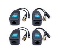 2 Paires Balun vidéo RJ45 vers BNC récepteur émetteur HD-CVI/TVI/AHD/CVBS avec connecteur alimentation pour 1080P 3MP 4MP 5MP 8MP Sécurité CCTV Système de caméra surveillance DVR,BNC vers RJ45