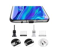 2 Paires Bouchon Anti-Poussière Téléphone, Protection Contre Poussière Pour Connecteur Usb-C Et Prise Jack 3.5 Mm, Plug N Protect Pour Galaxy S10/S9/S8, Huawei P9/P10/P20, Nexus 5x/6p