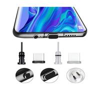 2 Paires Bouchon Anti-Poussière Téléphone, Protection Contre Poussière Pour Connecteur Usb-C Et Prise Jack 3.5 Mm, Plug N Protect Pour Galaxy S10/S9/S8, Huawei P9/P10/P20, Nexus 5x/6p