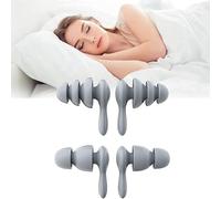 2 Paires Bouchons d'Oreille pour Dormir, 40 dB à Réduction de Bruit Agréable à Porter 3 Couches Silicone Boules Quies avec Boîte de Rangement pour Ronfler, étudier, Voyager, Concerts