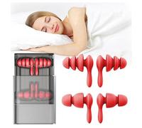 2 Paires Bouchons d'Oreille pour Dormir, 40 dB à Réduction de Bruit Agréable à Porter 3 Couches Silicone Boules Quies avec Boîte de Rangement pour Ronfler, étudier, Voyager, Concerts
