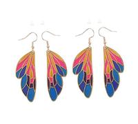 2 Paires Boucles Oreilles Femme Ailes de Design Dégradé Chic Parfaites pour Occasions Spéciales Élégantes Durable