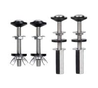 2 Paires Boulons de Fixation en Acier Inoxydable Argenté | Joint Caoutchouc, Montage Simple, Résistance à Corrosion, pour Réservoir et Siège, Lot de Vis