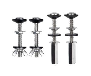 2 Paires Boulons de Fixation en Acier Inoxydable Argenté | Joint Caoutchouc, Montage Simple, Résistance à Corrosion, pour Réservoir et Siège, Lot de Vis