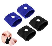 2 Paires Bracelets D'acupression Anti-nausées pour Grossesse, Nausées De Voyage sans Effets Secondaires, Bracelet Anti Nausée pour les enfants, Bandes de Poignet les adultes, les voyages (blue-black)