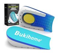 (2 Paires) Bukihome Coussinets de talon pour chaussures, éperons de talon, Talonnettes pour Corriger la Fasciite Plantaire et l'Épine Calcanéenne - L(41-43)-1.5+2.5cm