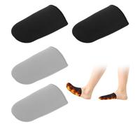 2 Paires Chauffe-Orteils, 15x11.5cm Néoprène Chaussettes à Orteils Noir Gris Chauffe-Pieds Réutilisables Couvre-Orteils Thermiques d'Orteils pour Pieds Hiver Chaussures Randonnée