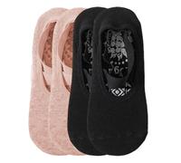 2 Paires Chaussettes Yoga Antidérapantes, Chaussettes Pilates en Coton, Chaussettes Antidérapantes avec Poignées, Chaussette Antidérapante Femme pour, Ballet, Danse, Yoga, nero/colore della pelle