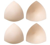 2 Paires Coussinets de Soutien-Gorge Amovibles Respirants Inserts de Soutien-Gorge de Triangle (Beige, 15 x 14.5 cm)