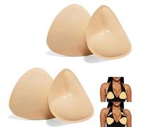 2 Paires Coussinets Soutien-gorge et Volumateurs, Bikini Inserts de Soutien-Gorge en Silicone Push Up Breast Enhancer, Amovibles Rehausseur de Poitrine pour Bikini, Forme tri-Angle (A+B)
