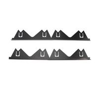 2 paires Couvre-couvertures de poêle en acier inoxydable Gabane de remplissage de gamme Kit de garniture résistante à la chaleur Easy Clean Easy Réglable Longueur 13,78 pouces