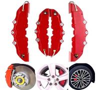 2 Paires Couvre-étriers de Frein Rouge Avant et arrière, coquilles d'étrier protectrices résistantes à la Chaleur pour la Modification et décoration du moyeu de Roue Voiture