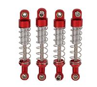 2 paires d'amortisseurs RC, 60 mm (2,4 po), amortisseurs universels en métal RC avec trou de 2 mm (0,1 po) de diamètre pour pièces de mise à niveau de voiture télécommandée WPL C14 (Rouge)