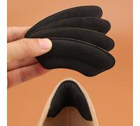 2 paires d'autocollants antidérapants minimalistes pour talons, en polyester noir élégant pour les escarpins à talons hauts pour femmes et les baskets pour hommes. Idéal pour le port quotidien, la ren