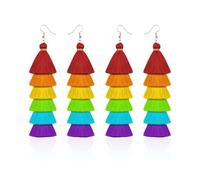 2 Paires De Boucles D’Oreilles Rainbow Stud, Boucles D’Oreilles Proud Pride, Boucles D’Oreilles À Long Gland, Boucles D’Oreilles De Style Boho, Accessoires De Boucles D’Oreilles Pour Femmes