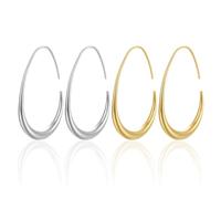 2 Paires De Boucles D'Oreilles Créoles, Boucles D'Oreilles Géométriques, Boucles D'Oreilles Femme, Boucles D'Oreilles Simples Mode, Boucles D'Oreilles En Métal, Boucles D'Oreilles Personnalisées